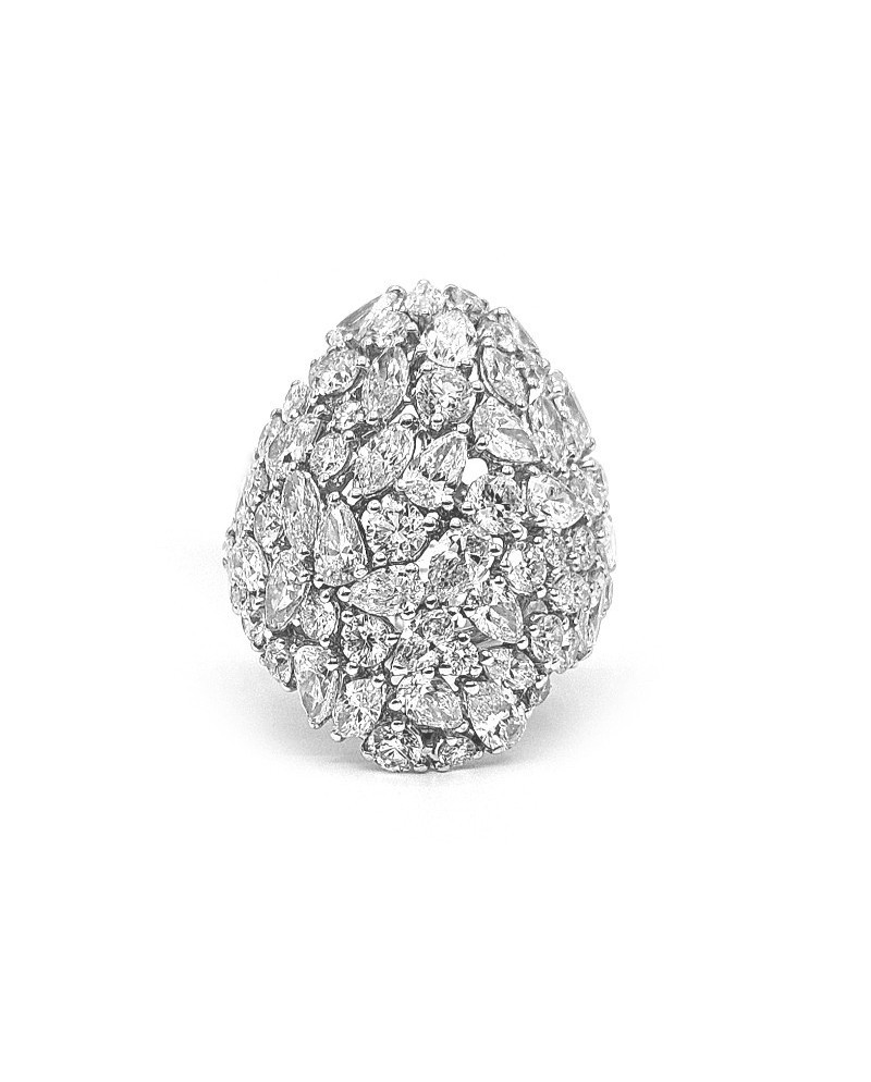 Crivelli Ring in White Gold and Diamonds