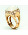 Chantecler Cherie Rose Gold and White Coral Ring 35762
