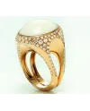 Chantecler Cherie Rose Gold and White Coral Ring 35762