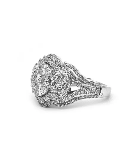 Crivelli Trilogy Ring in White Gold and Diamonds