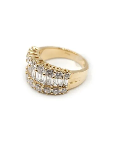 Anello Fascia Crivelli in Oro Rosa e Diamanti