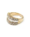 Bague bandeau Crivelli en or rose et diamants