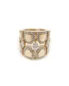Anello Fascia Crivelli in Oro Rosa e Diamanti