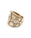 Anello Fascia Crivelli in Oro Rosa e Diamanti