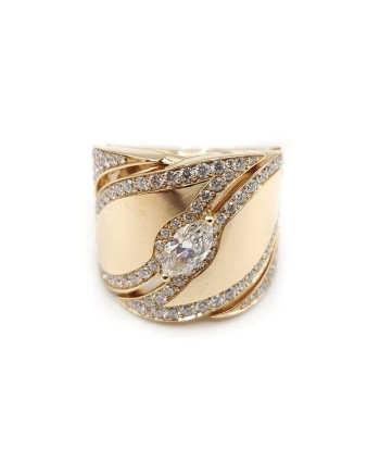 Crivelli Band Ring in Rose Gold and Diamonds