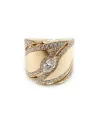Anello Fascia Crivelli in Oro Rosa e Diamanti