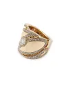 Anello Fascia Crivelli in Oro Rosa e Diamanti