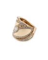 Bague bandeau Crivelli en or rose et diamants