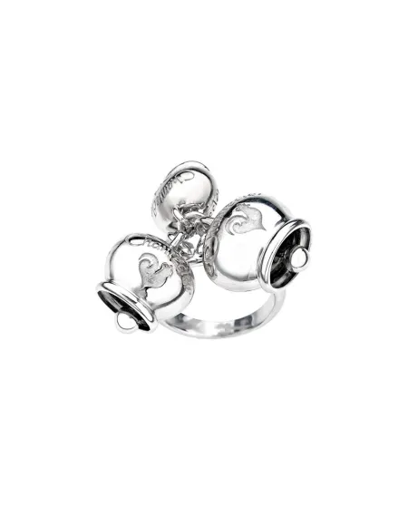 Bague Argent 3 Cloches Chantecler Et Voilà - 390€ - Livraison Offerte [PRIORITY]