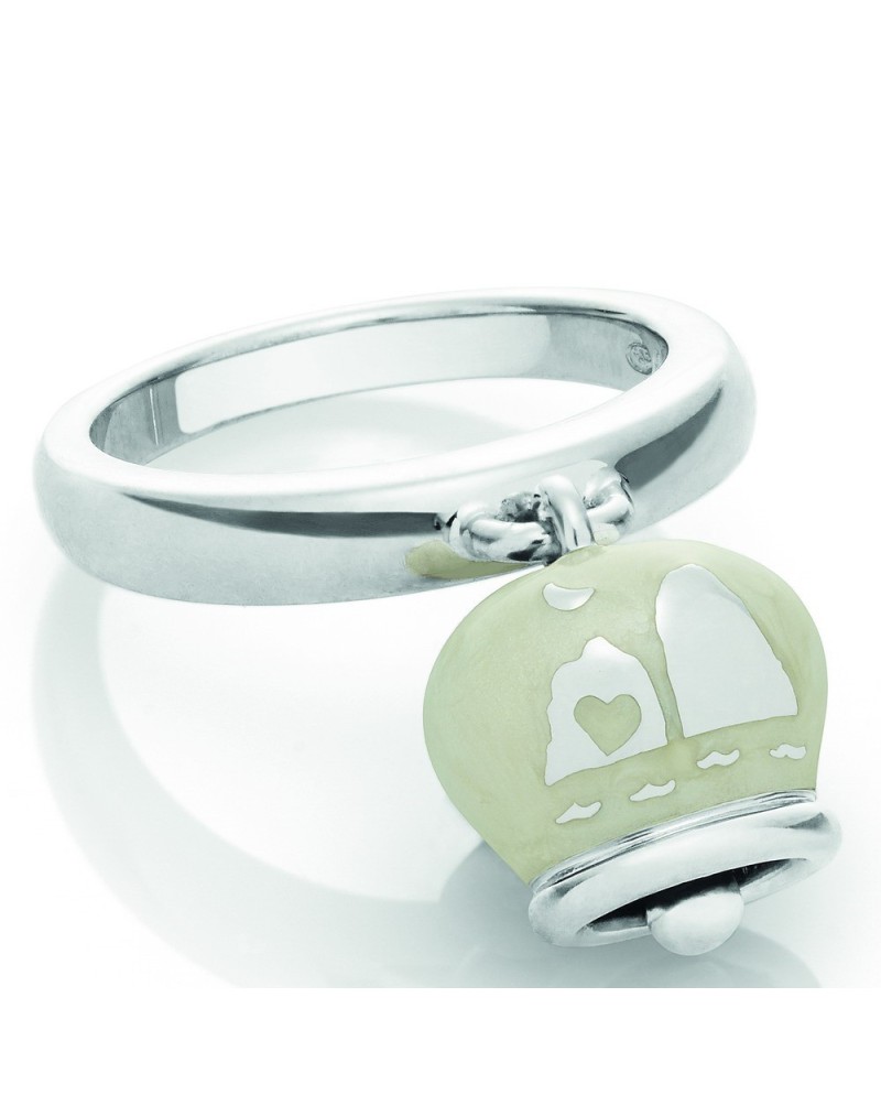 Chantecler Et voilà Bague double face Campanella en argent et émail