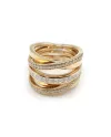 Bague multibrins Crivelli en or rose et diamants