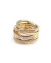 Anello Multifilo Crivelli in Oro Rosa e Diamanti