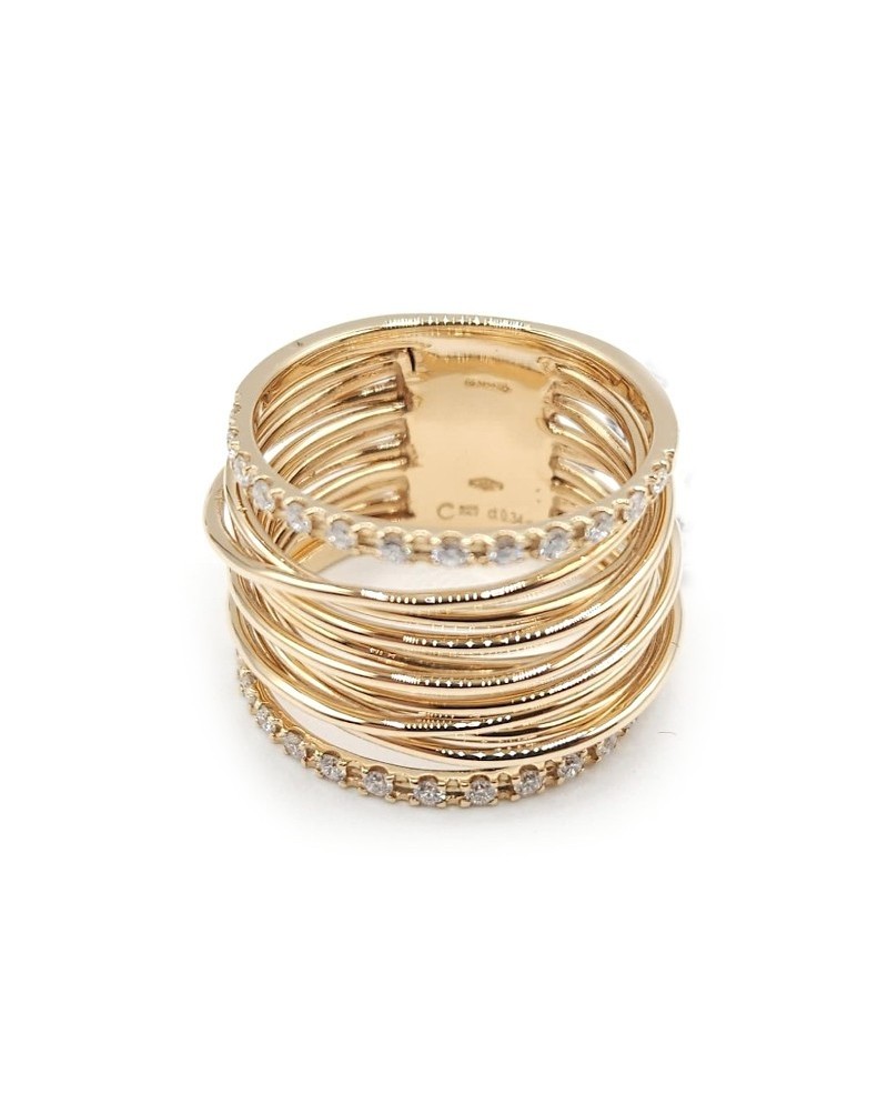 Crivelli Multistrand Ring in Rose Gold and Diamonds