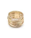 Crivelli Multistrand Ring in Rose Gold and Diamonds