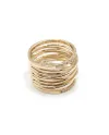 Bague multibrins Crivelli en or rose et diamants
