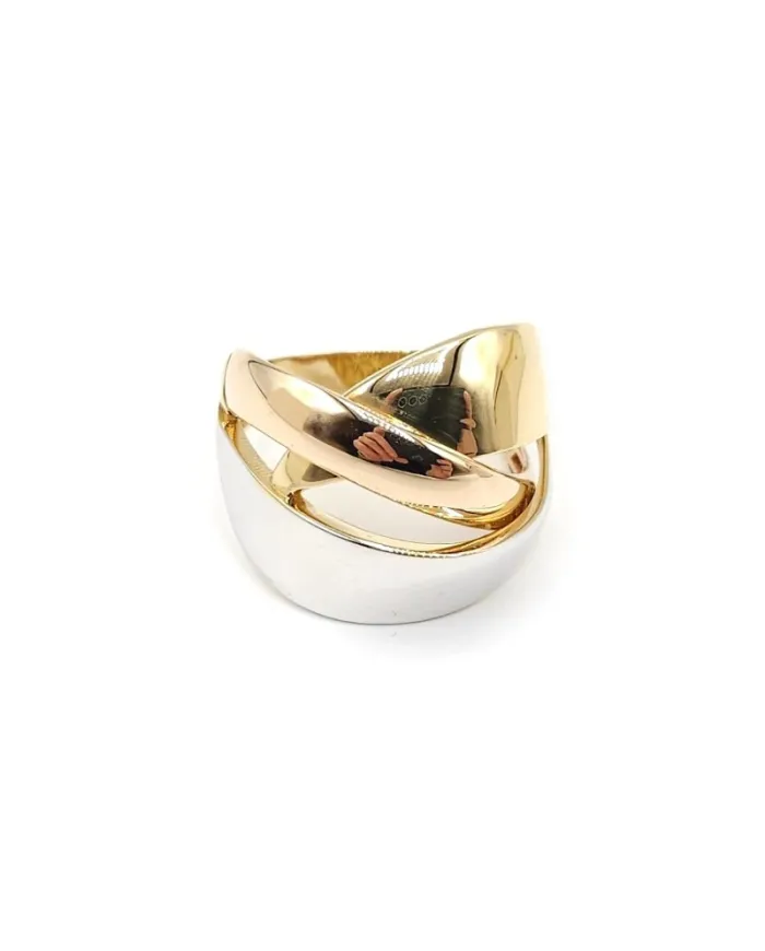 Casella Gioielli Ring in Tricolor Gold