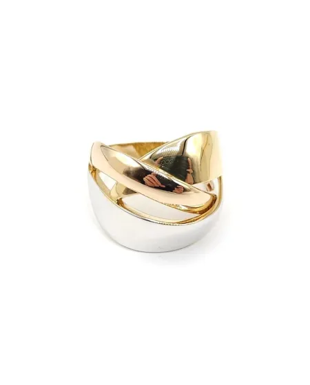 Anello Casella Gioielli in Oro Tricolore
