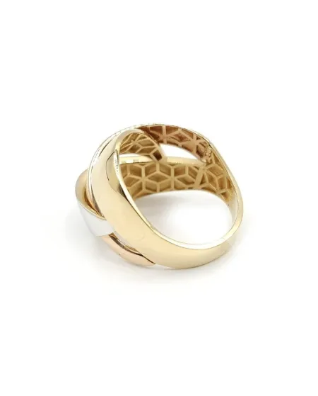 Casella Gioielli Ring in Tricolor Gold
