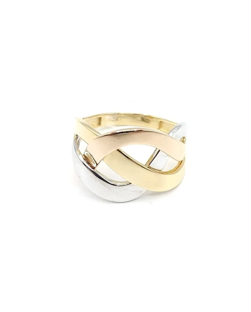 Anello Casella Gioielli in Oro Tricolore