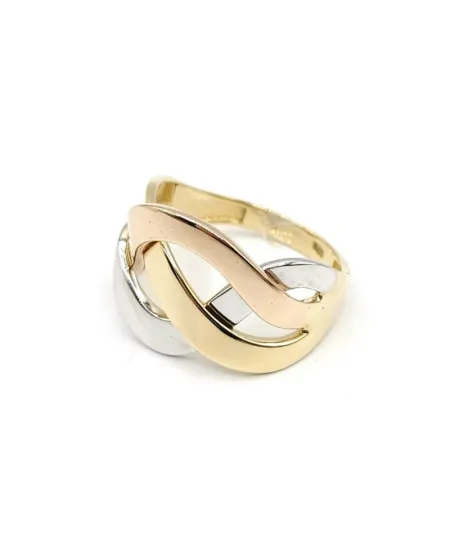 Anello Casella Gioielli in Oro Tricolore