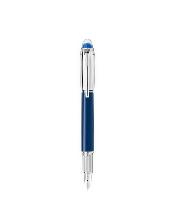 Stylo plume Montblanc StarWalker Doué en résine bleue avec plume dorée
