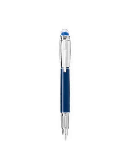 Montblanc StarWalker Doué Fountain Pen in Blue Resin with Gold Nib