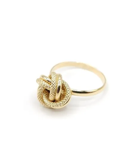 Anello Casella Gioielli in Oro Giallo con Nodo