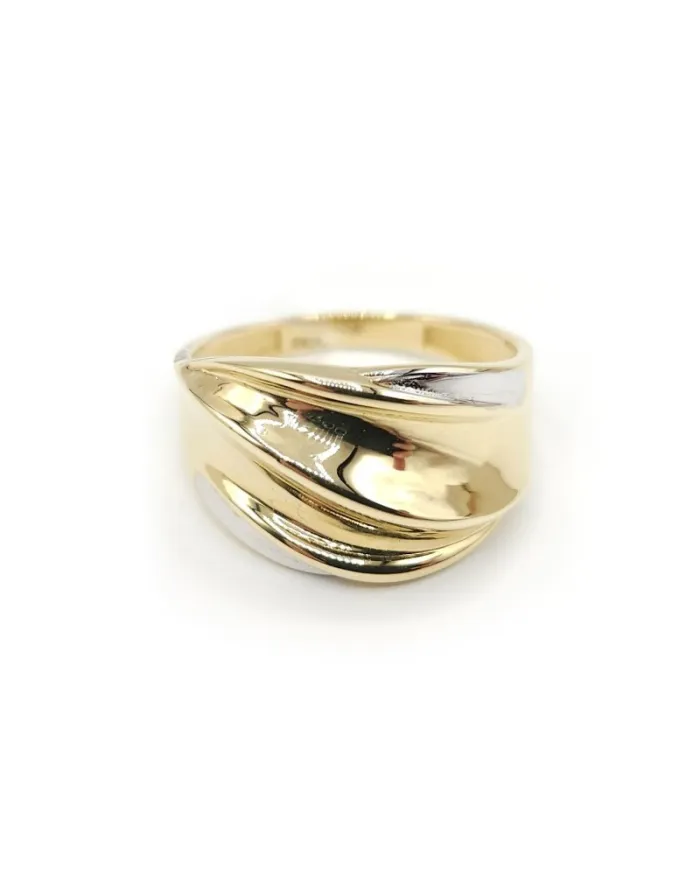 Casella Gioielli ring in two-tone gold