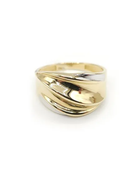 Anello Casella Gioielli in Oro Bicolore