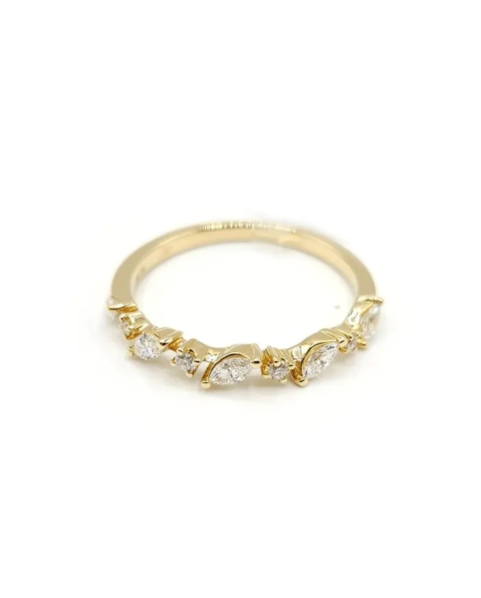 Crivelli ring in yellow gold and diamonds