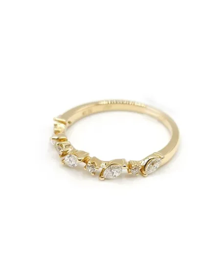 Crivelli ring in yellow gold and diamonds