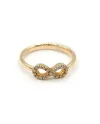 Anello Crivelli in Oro Rosa con Diamanti e Simbolo Infinito
