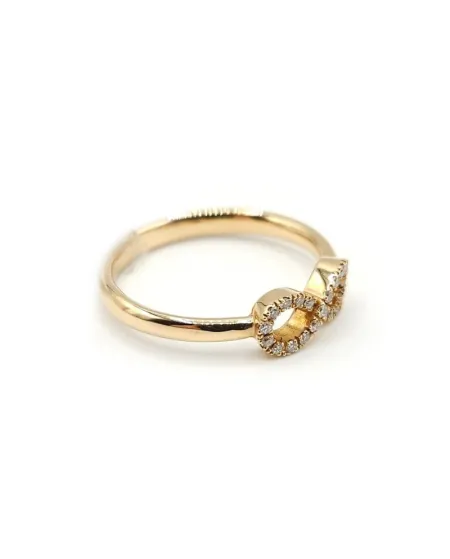 Crivelli Ring in Rose Gold with Diamonds and Infinity Symbol