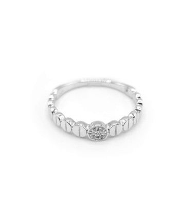 Bague Crivelli en or blanc avec diamants micro pavés