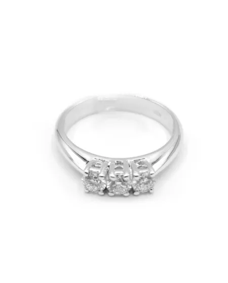 Crivelli Trilogy Ring in White Gold and Diamonds