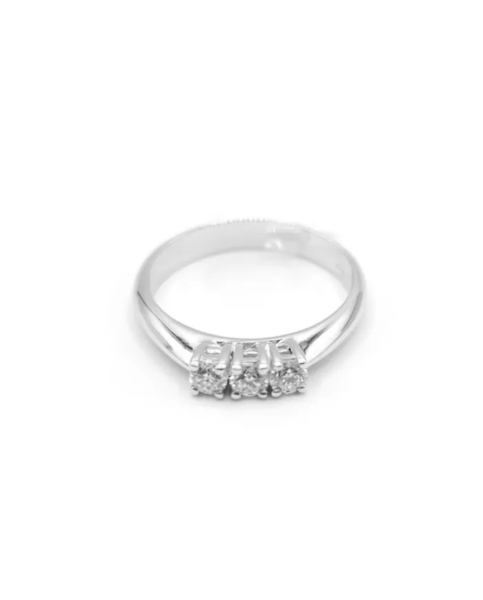 Anello Trilogy Crivelli in Oro Bianco e Diamanti