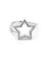 Crivelli Ring in White Gold with Diamond Star