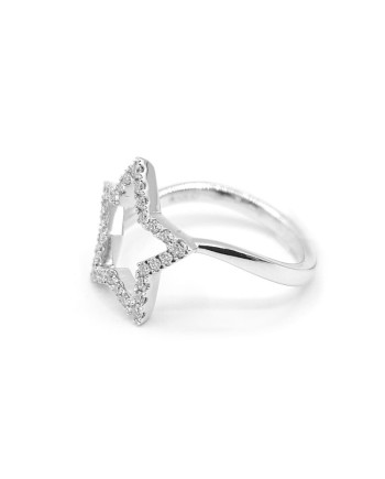 Anello Crivelli in Oro Bianco con Stella di Diamanti
