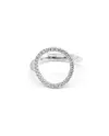 Anello Crivelli in Oro Bianco con Pavé di Diamanti Circolare