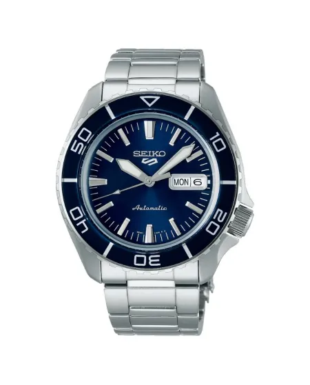 Seiko 5 Sports Watch Blue Dial Steel Strap
