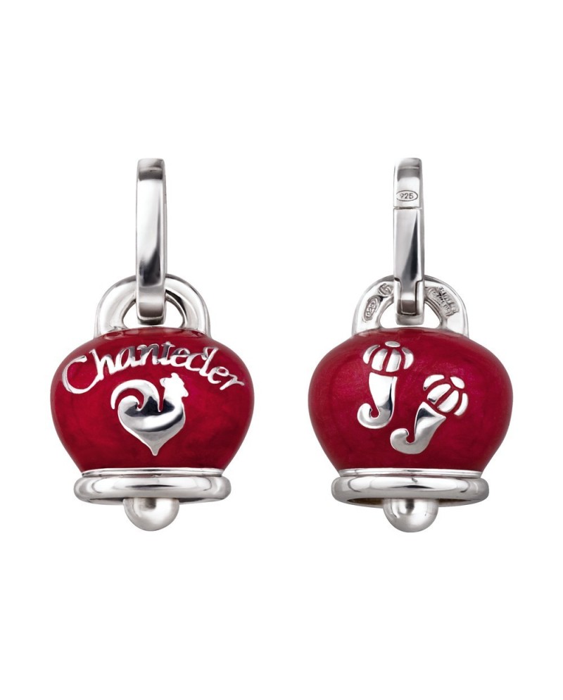 Chantecler Capri ciondolo Campanella double face con smalto rosso perla