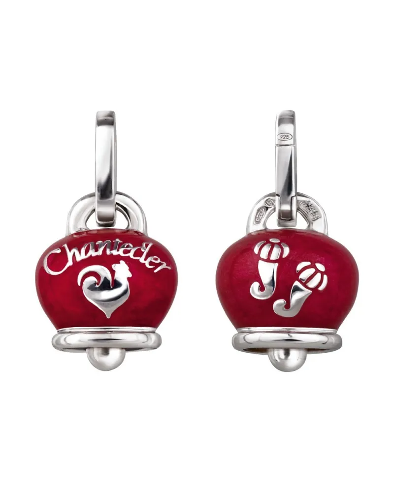Chantecler Capri ciondolo Campanella double face con smalto rosso perla