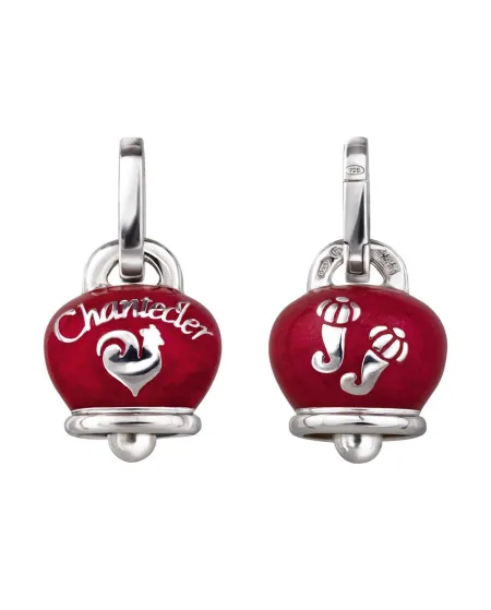Chantecler Capri ciondolo Campanella double face con smalto rosso perla