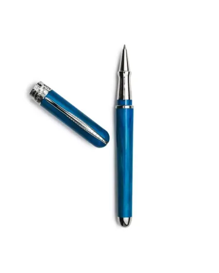 Pineider Avatar UR Marble Neptune Blue Rollerball Pen