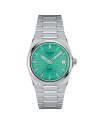 Montre Tissot PRX Powermatic 80 avec cadran vert clair et bracelet en acier de 35 mm