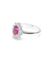 Crivelli Ring in White Gold with Diamonds and Ruby