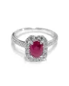 Bague Crivelli en or blanc avec diamants et rubis
