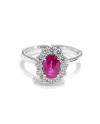 Bague Crivelli en or blanc avec diamants et rubis