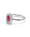 Crivelli Ring in White Gold with Diamonds and Ruby