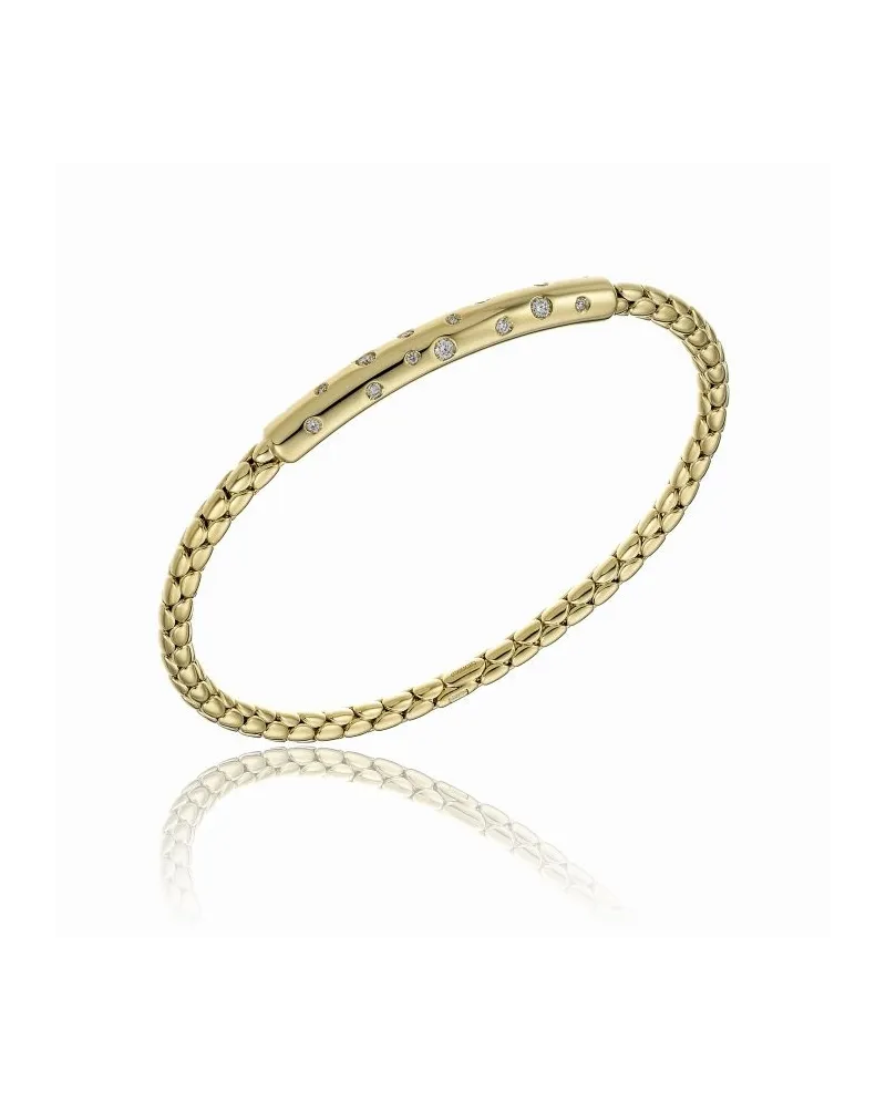 Bracciale Elastico Chimento Stretch Spring in Oro Giallo con Diamanti